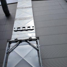 Výduch z nové linky na zpracování elektroodpadu